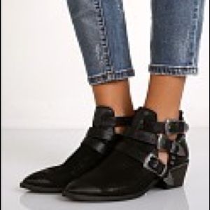 Dolce Vita Spur Triple Buckle Western Booties